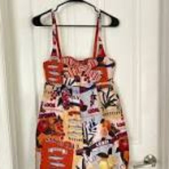 Christian Lacroix sardine Italy layered Anthropologie bustier cotton romper M - Picture 5 of 6